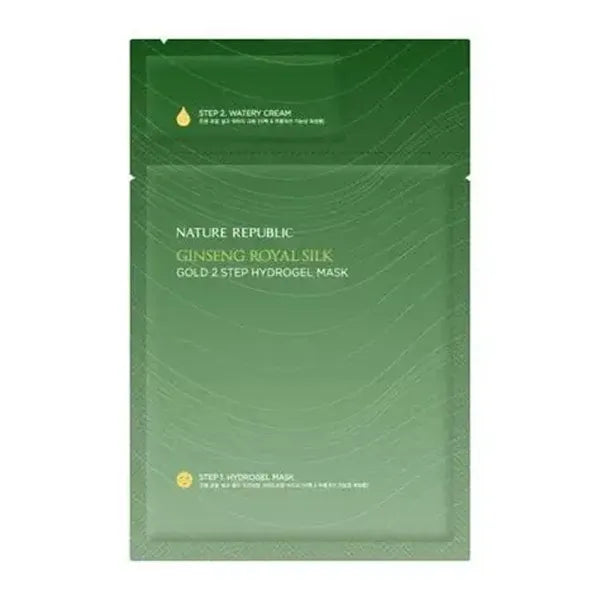 Nature republic ginseng royal silk gold 2 step hydrogel mask 