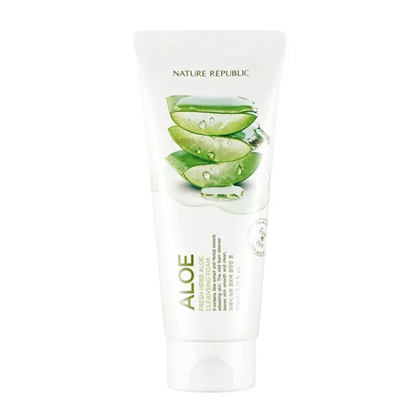 Nature republic fresh herb aloe cleansing foam 