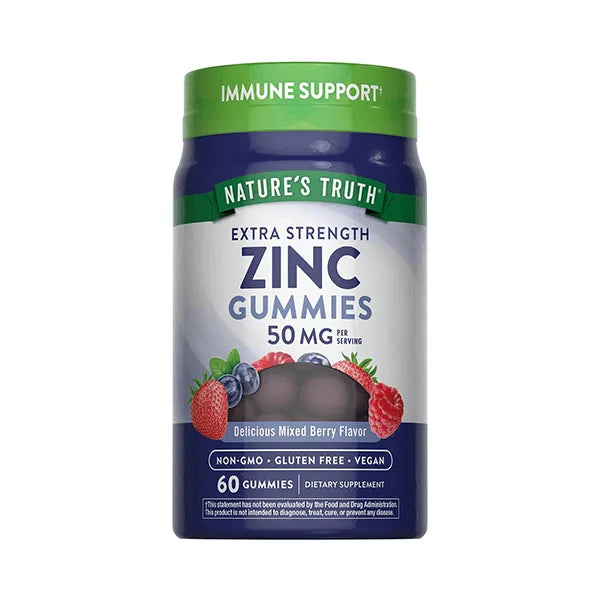 Nature's Truth Zinc 50mg Gummies Mixed Berry 60's 