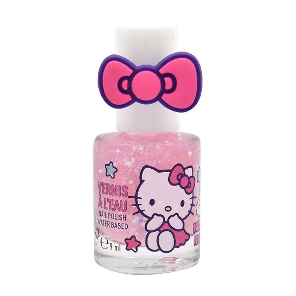 Hello kitty wat nail polish with ring transparent &amp; shine 9ml 