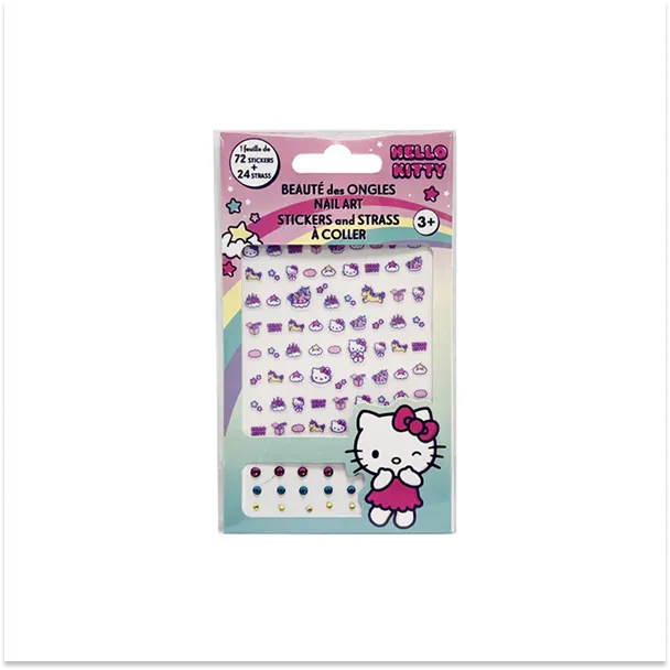 Hello kitty 72 nail stickers strass 24's 