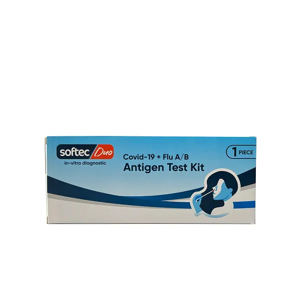 Softec duo covid 19+flu a/b antigen test kit 1's