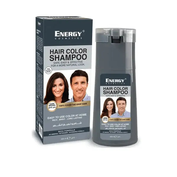 Energy Dark Brown Color Hair Shampoo 400ml 