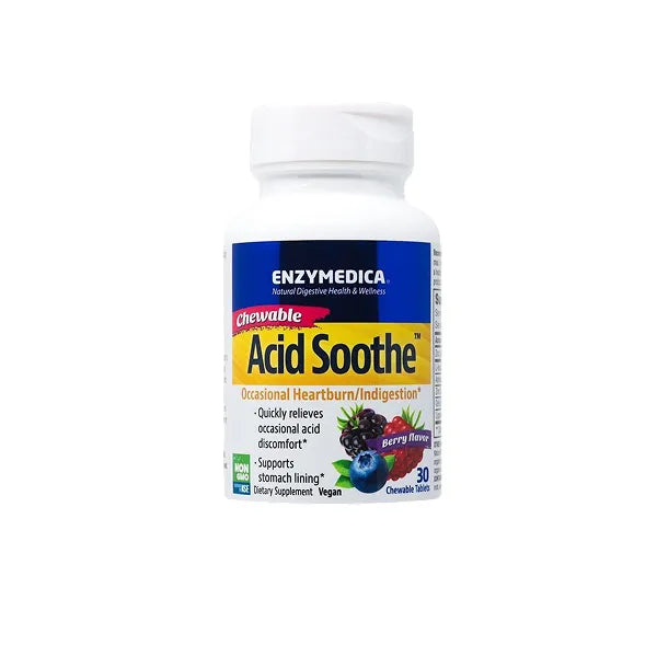 Enzymedica Acid Soothe Chewable Tab 30's