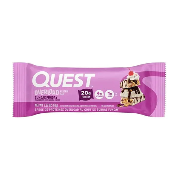 Quest Overload Protein Bar 63GM Sundae Funday