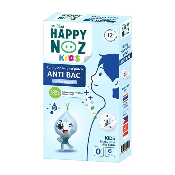 Happy Noz Anti Bacterial Kids Patch 6's - Blue