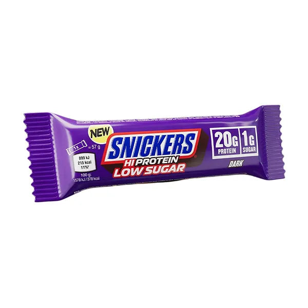 Snickers hi protein bar low sugar dark 57g 