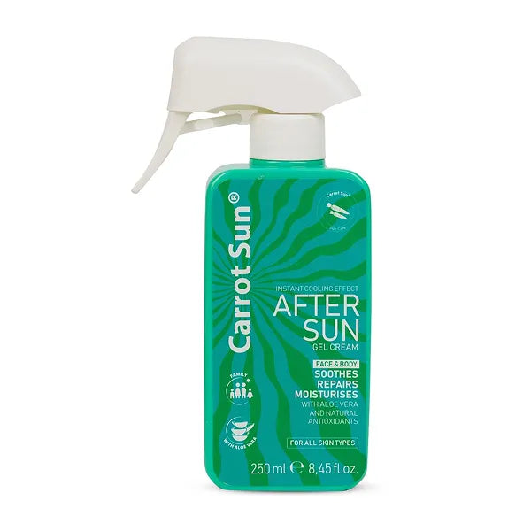 Carrot sun after sun adult aloe vera gel cream 250ml