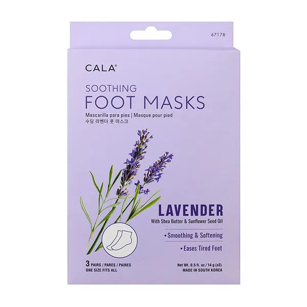 Cala Soothing Lavender Foot Mask 3 Pairs 