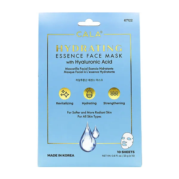 Cala Hydrating Essence Face Mask With Hyaluronic ACID 10's 