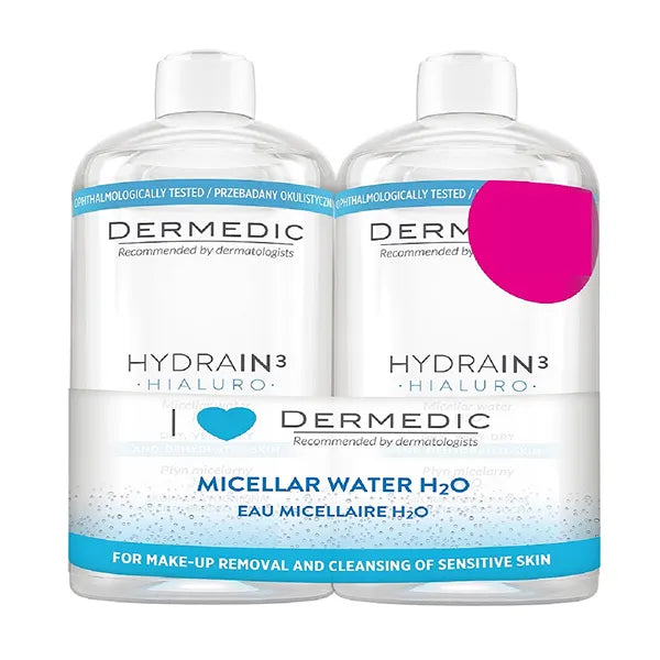 Dermedic Sleeve Duopack Hydrain Micellar Water H2O 2x500ml 