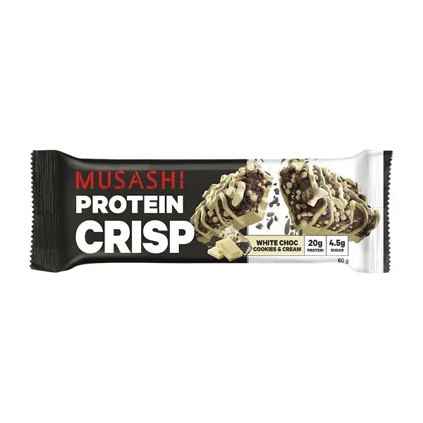 Musashi Protein Crisp Bar White Choc Cockies & Cream 60g