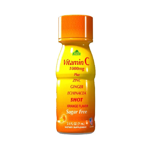 Alfa Vitamin C Shot 1000Mg Plus Zinc Ginger &amp; Echinacea S/F 71Ml 