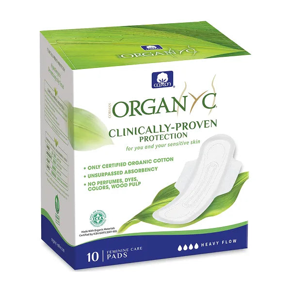 Organyc 100% Organic Cotton Sanitary Pads Heavy Flow 