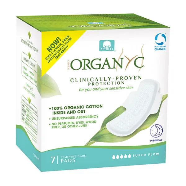 Organyc 100% Organic Cotton Sanitary Pads Overnight Folded 7's 