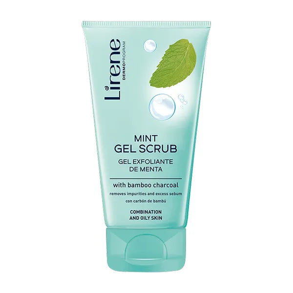Lirene Mint Gel Scrub With Bamboo Charcoal 150ML