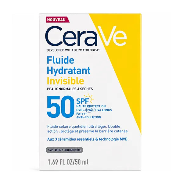 Cerave Invisible Hydrating Fluid Sunscreen Spf50 50ML 