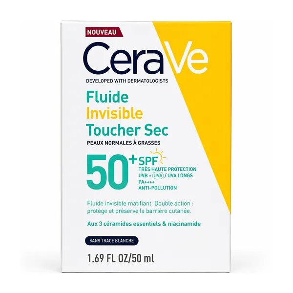 Cerave Invisible Dry Touch Fluid Sunscreen Spf50 50ML