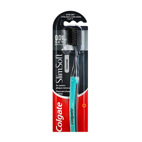 Colgate Toothbrush Slim Soft Charcoal Ultra Soft 1's 