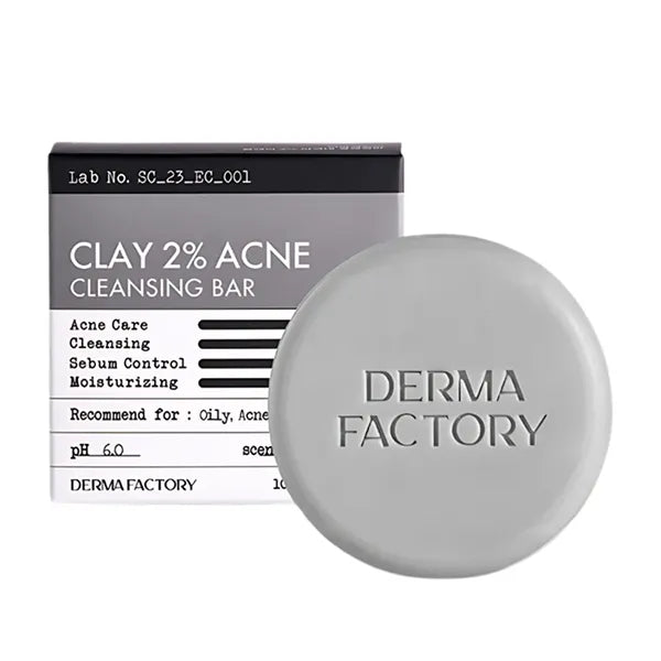 Derma Factory Clay 2% Acne Cleansing Bar 100GM 