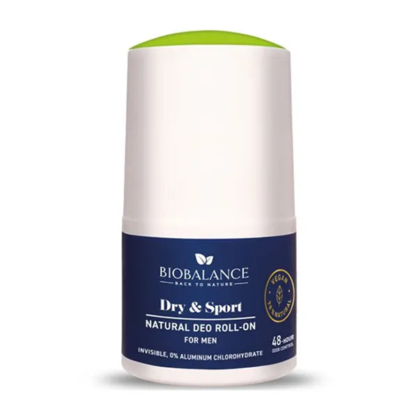 Biobalance Dry &amp; Sport Natural Deo Roll On For Men 50ML 