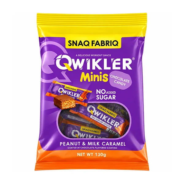 Snaq Fabriq Qwikler Mini Choco Candy Peanut & Milk Caramel 130GM