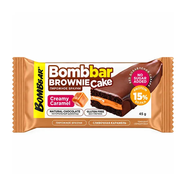 Bombbar Brownie Cake Creamy Caramel 45GM