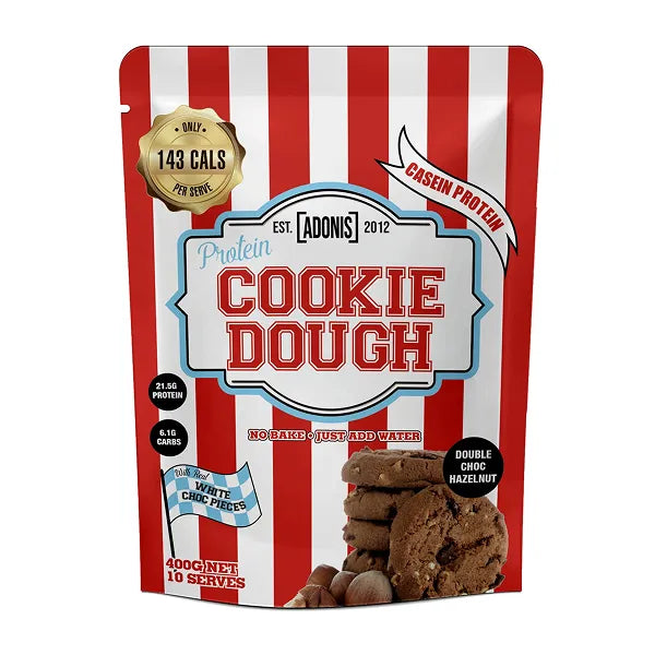 Adonis Protein Cookie Dough 400GM Double Choc Hazelnut 