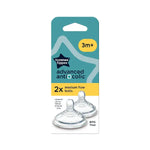 Tommee Tippee Natural Start 2x Adv Anti-colic (M) Flow Teat 3m+