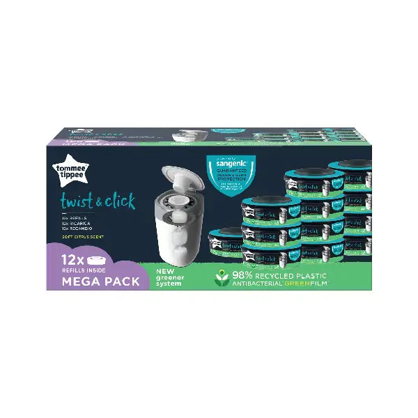Tommee Tippee Twist & Click 12pk Refill Cass