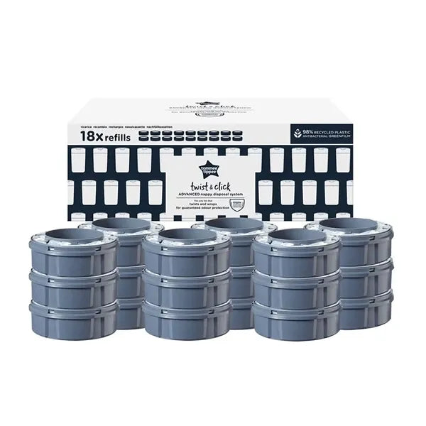 Tommee Tippee Twist &amp; Click 18pk Refill Cass 