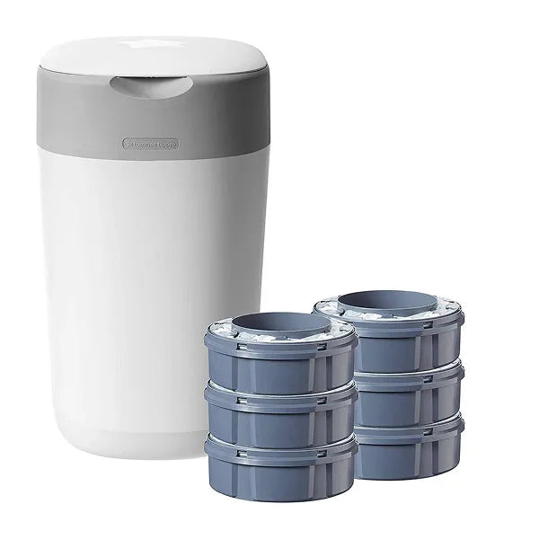 Tommee Tippee Twist &amp; Click White Tub+6 Cass 