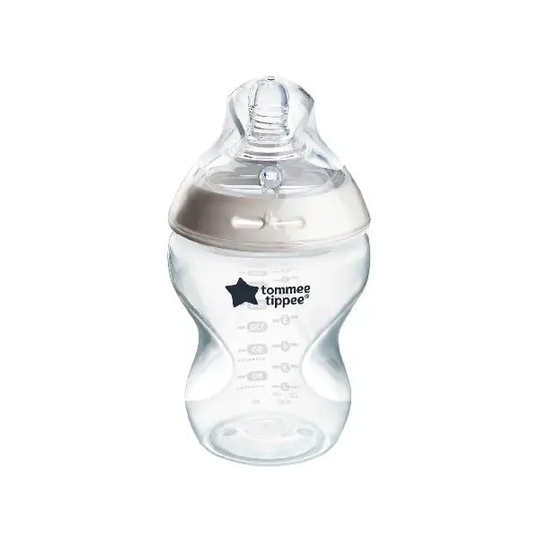 Tommee Tippee Natural Start 1x 260ML Plastic Bottle Slow Flow Teat 0m+