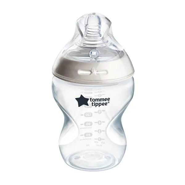 Tommee Tippee Natural Start 1x 260ML Decorated Plastic Bottle 0m+