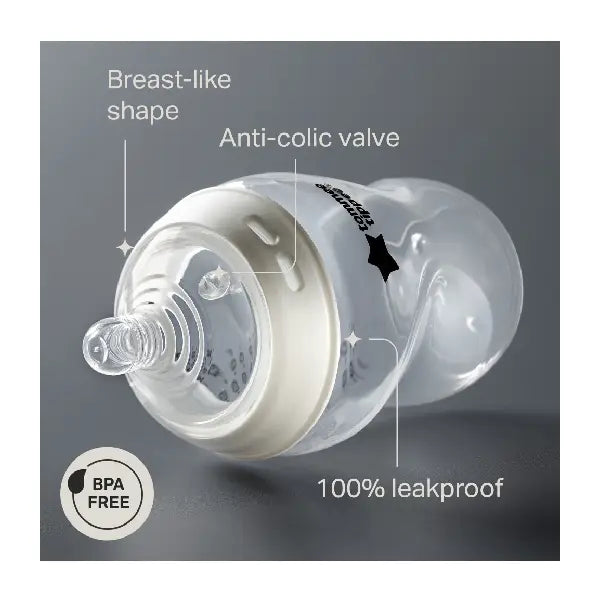 Tommee Tippee Natural Start 2x 260ML Decorated Girl Bottle 0m+