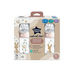 Tommee Tippee Natural Start 2x 260ML Decorated Girl Bottle 0m+