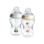 Tommee Tippee Natural Start 2x 340ML Pi Anti-colic Bottle Girl 3m+