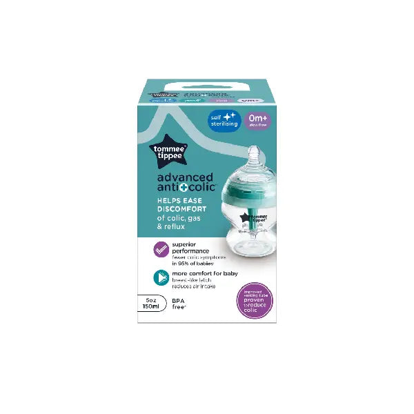 Tommee Tippee Advanced Anti-colic 1x 150ML Bottle E/Slow Teat 0m+