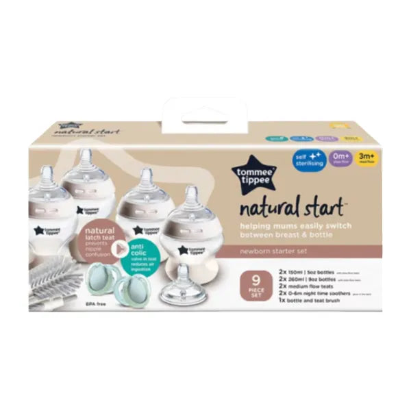 Tommee Tippee Natural Start Newborn Plastic Bottle Kit 9'pcs 