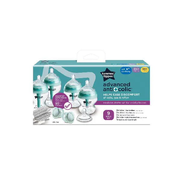Tommee Tippee Advanced Anti-colic Starter Plastic Bottle Kit 9'pcs
