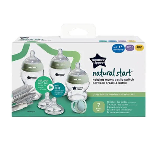 Tommee Tippee Natural Start Glass Bottle Kit 7'pcs