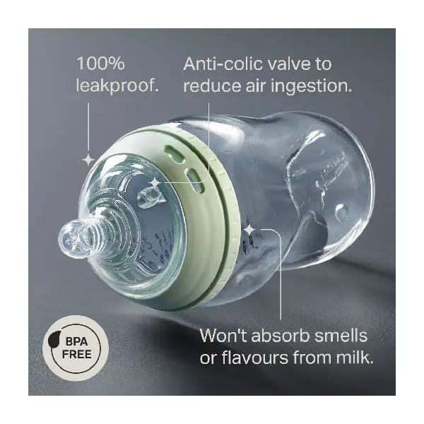 Tommee Tippee Natural Start Glass 1x 150ML Bottle 0m+