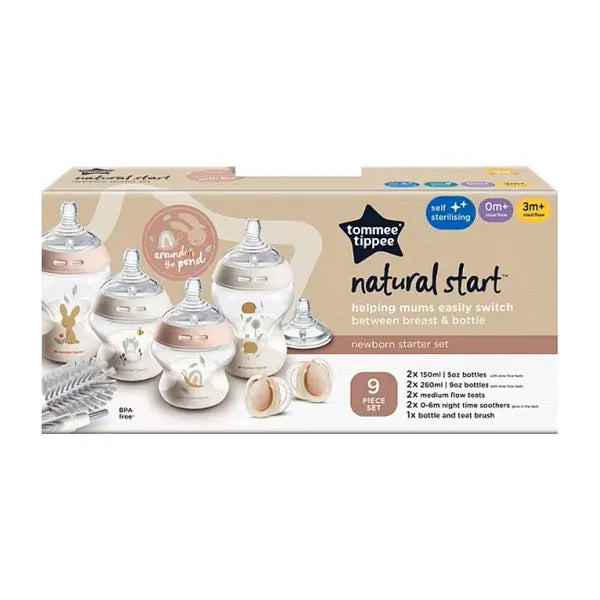 Tommee Tippee Closer To Nature Starter Bottle Kit Pink 