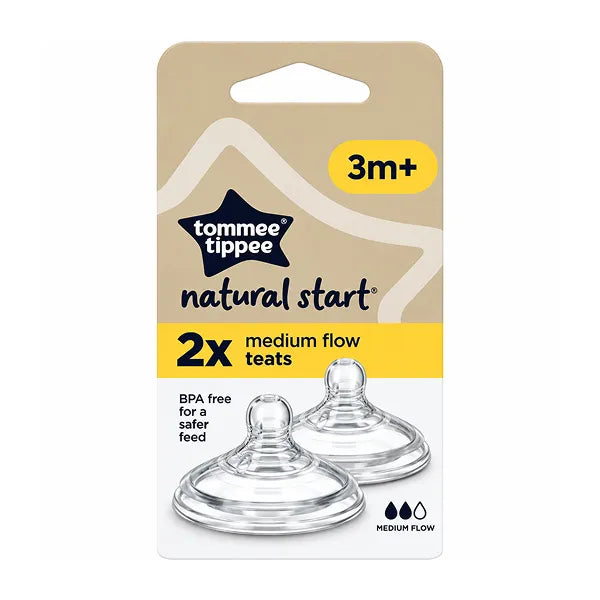Tommee Tippee Natural Start 2x Medium Flow Teat 3m+ 