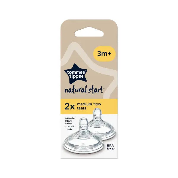Tommee Tippee Natural Start 2x Medium Flow Teat 3m+