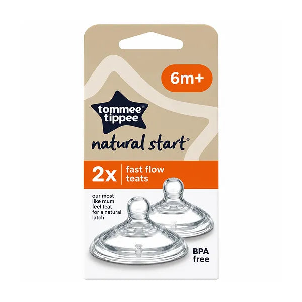 Tommee Tippee Natural Start 2x Fast Flow Teat 6m+ 