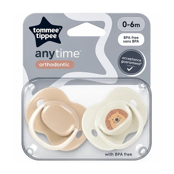 Tommee Tippee 2x 0-6m Anytime Soother 