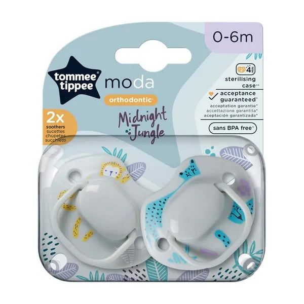 Tommee Tippee 2x 0-6m Moda Soother 