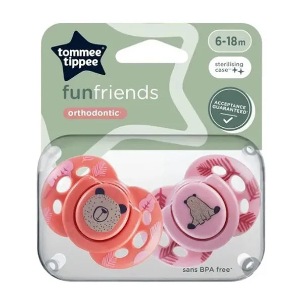 Tommee Tippee 2x 6-18m Fun Soother 