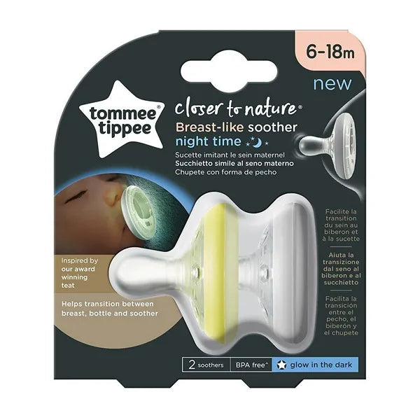 Tommee Tippee Closer To Nature 2x 6-18m Night Soother 